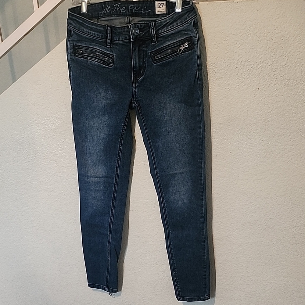 Free People Dark Blue Skinny Jeans